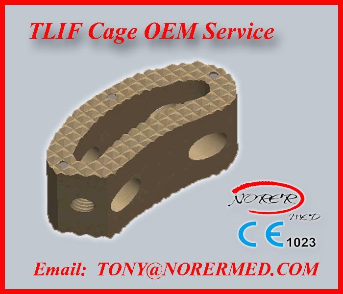 High Quality Veterinary Orthopedic PEEK Lumbar TLIF Cage Detail