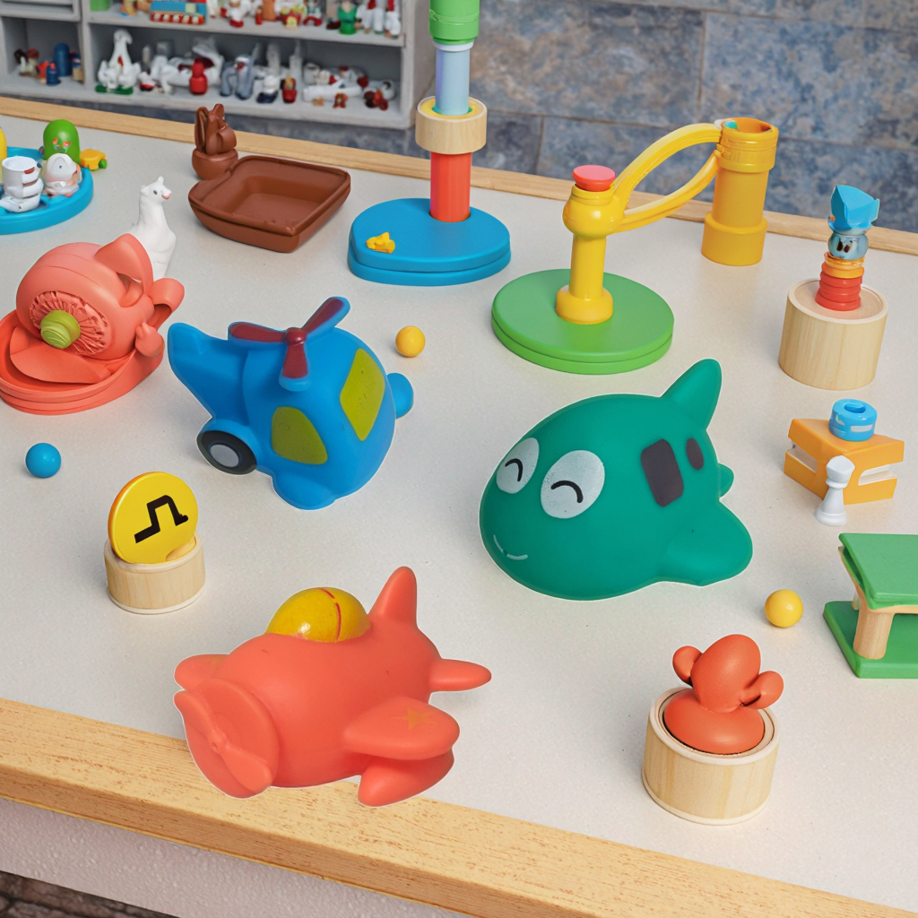 Montessori Educational Toys for Toddlers Sensory Silicone Stacking Car Sensory Development Set Kids' Juguetes De
