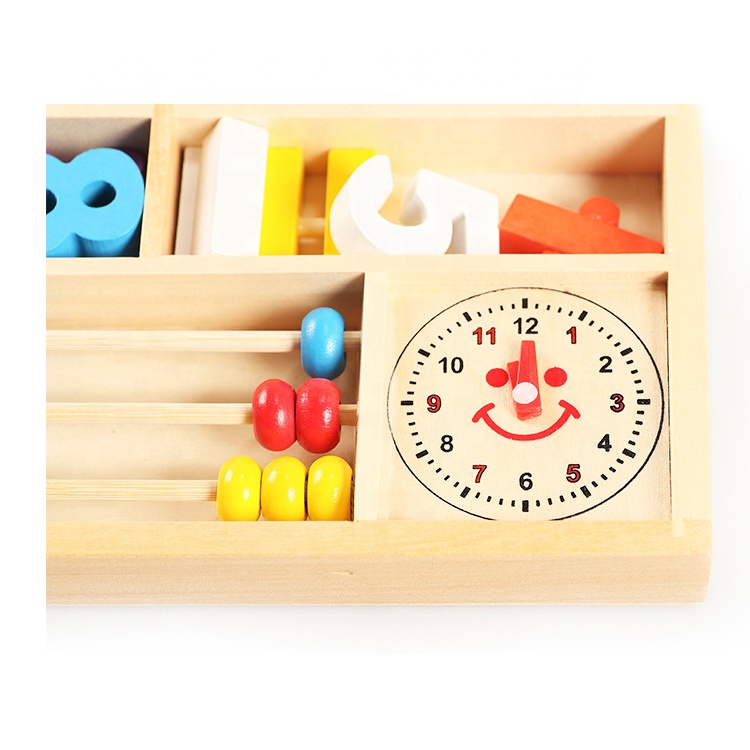Children Early Educational Intelligent Learning Baby Montessori Beads Math Counting Wooden Abacus Toy for Kids