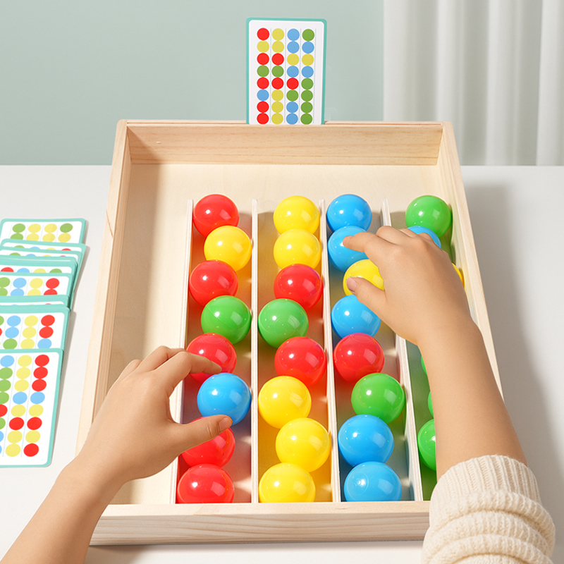 Educational Fine Motor Skills Tools for Kids Classic Color Sorting Ball Matching Trays Montessori Learning Toys