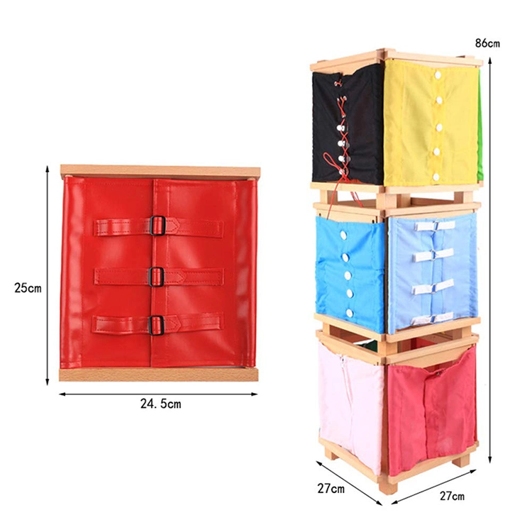 Montesssori Material Practical Life Wooden Lacing Dressing Frame