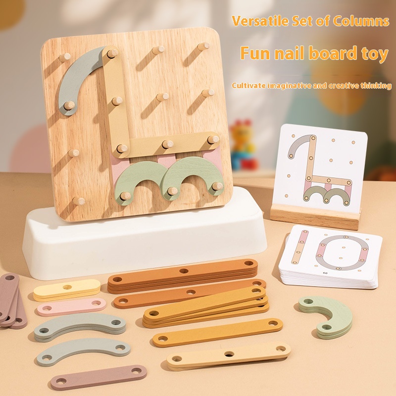Cross-Border Montessori Math Operation Area Materials New Kindergarten Pegboard Teaching Aids For Small Large Educational Toys