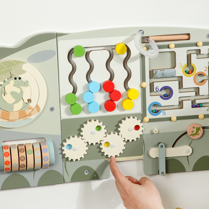 Montessori Sensory Busy Board Toy for Kids Educational Wall Toys Kindergarten Wooden Toy