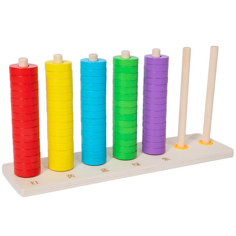 Wooden Early Educational Color Sorting and Matching Game Montessori Develop Logic Thinking Skills Toys
