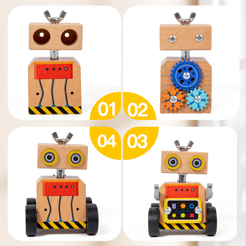 Wholesale Wooden Take-Apart Robot Educational Stem Toy