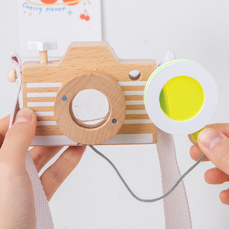 Baby Decoration Infant Montessori Toddler Cute Educational Wooden Camera Toy