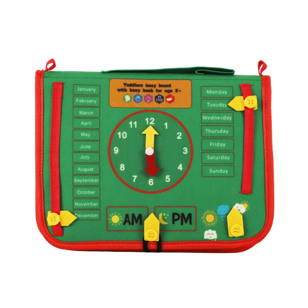 Montessori Educational Toys Kids Cloth Book Felt Busy Book Busy Board