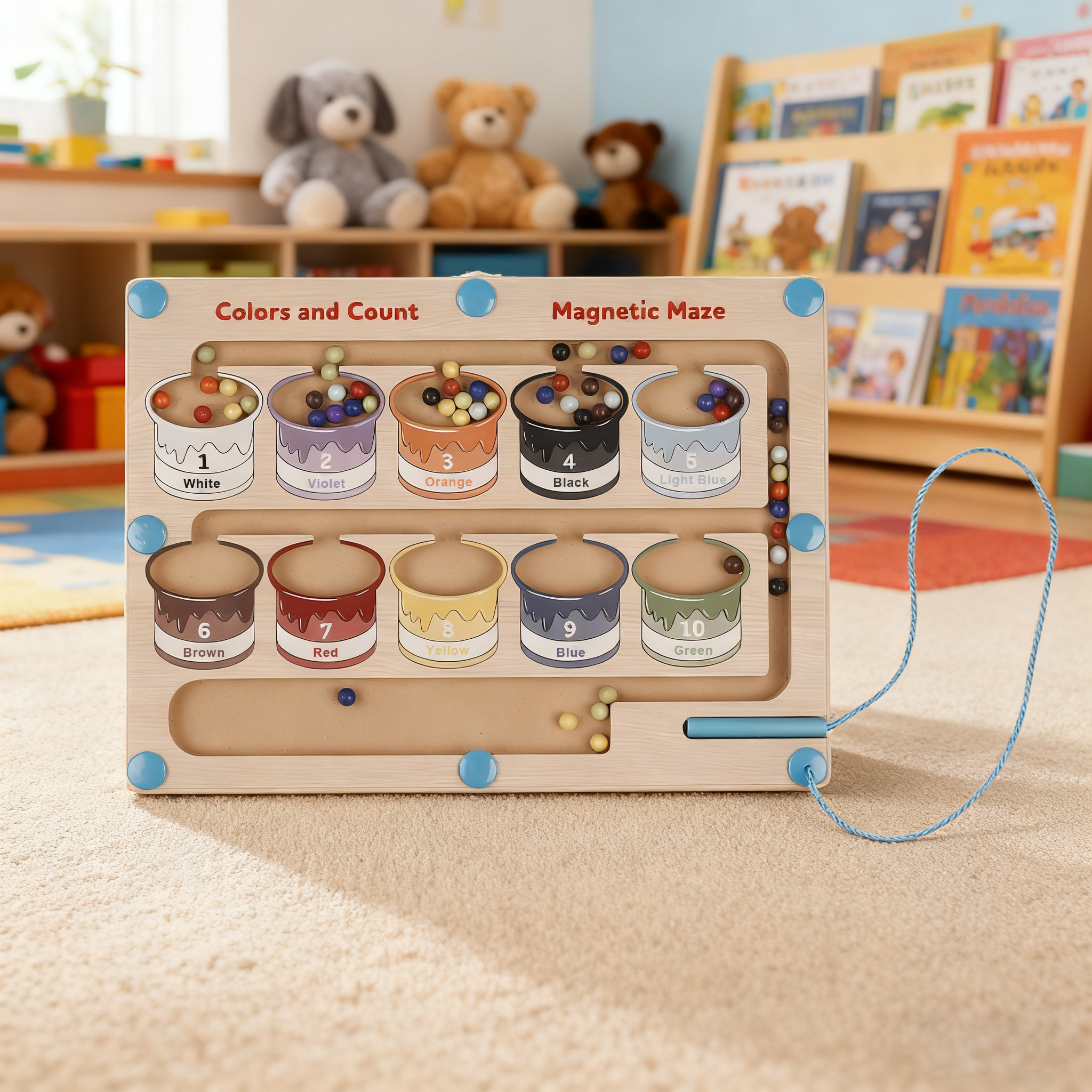 New Trending Wooden Baby Intellectual Development Toys Early Learning Educational Montessori Toys for 1 to 2-year-old Boys Girls