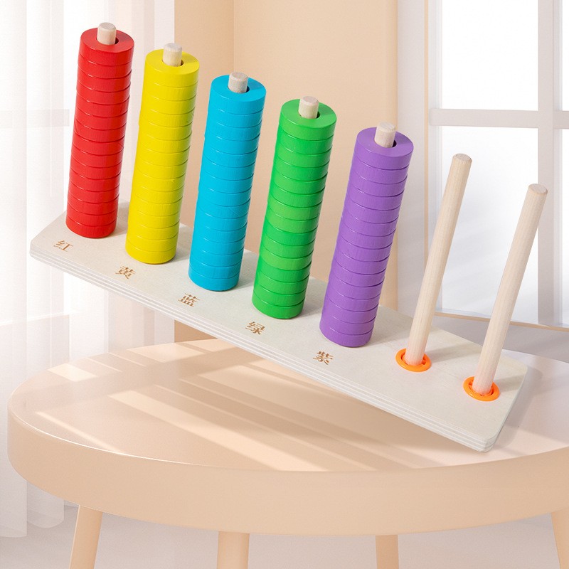 Wooden Early Educational Color Sorting and Matching Game Montessori Develop Logic Thinking Skills Toys