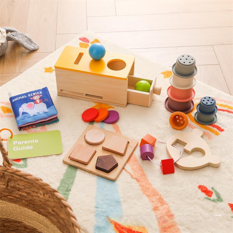 Custom Love Wooden Very Play Kit Educational Box Montessori Toy Set With Parent Guide Book Cognitive Education Learning Toy