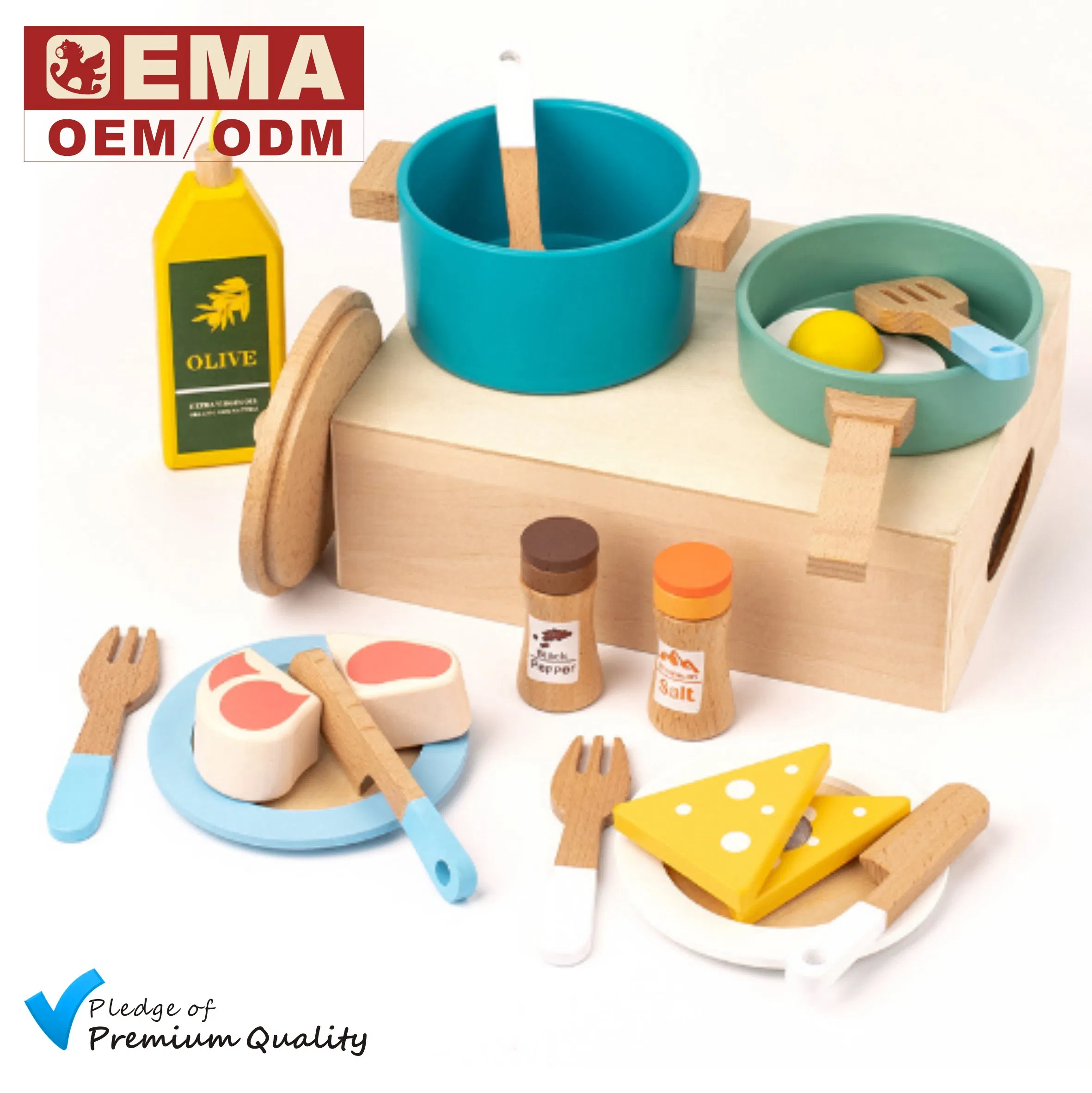 EMA Kids Simulation Fruit Cutting Toys Safe Eco-Friendly Wooden Toys