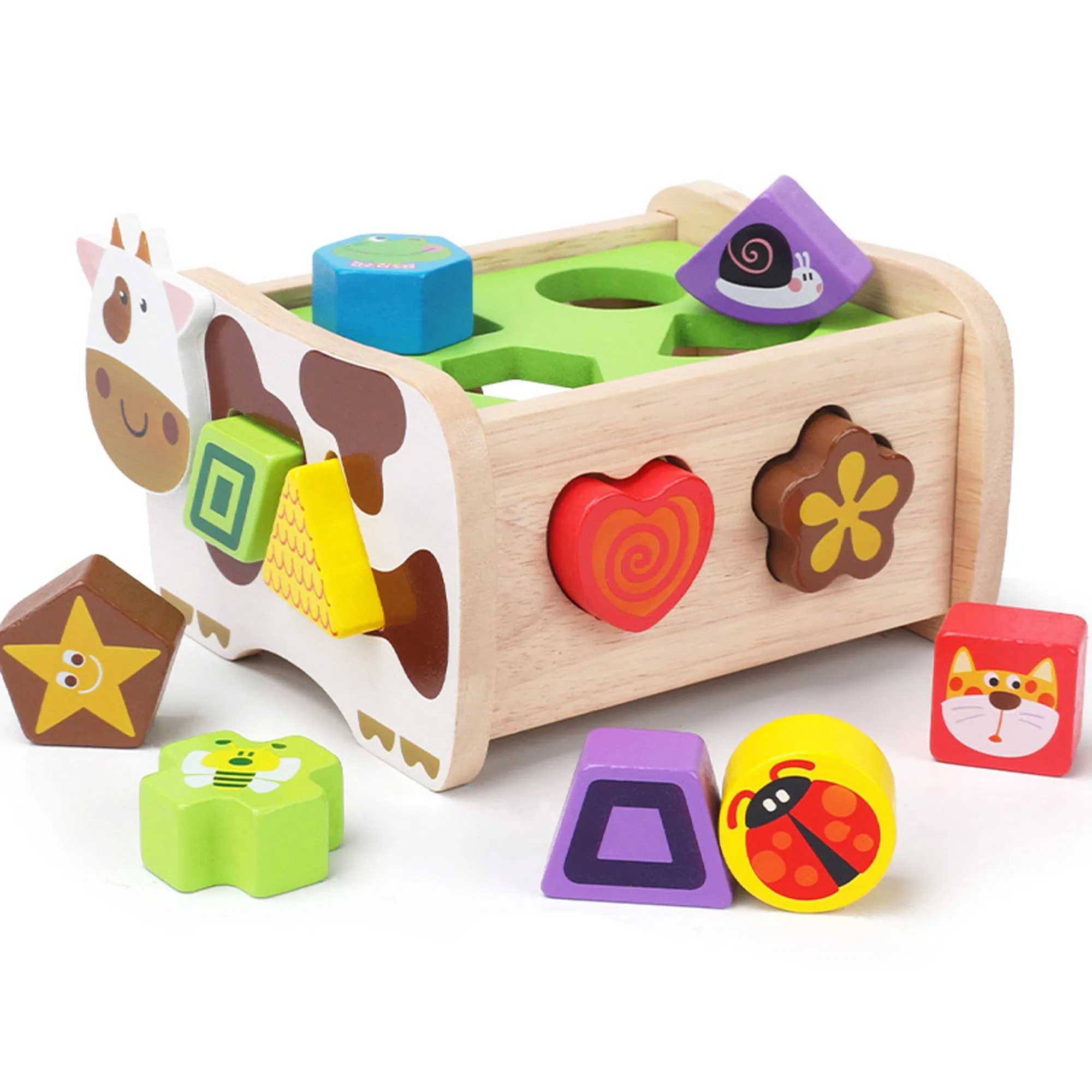 Baby Boys Girls Shape Sorting Toys Gifts Toddlers Montessori Wooden Educational Toys