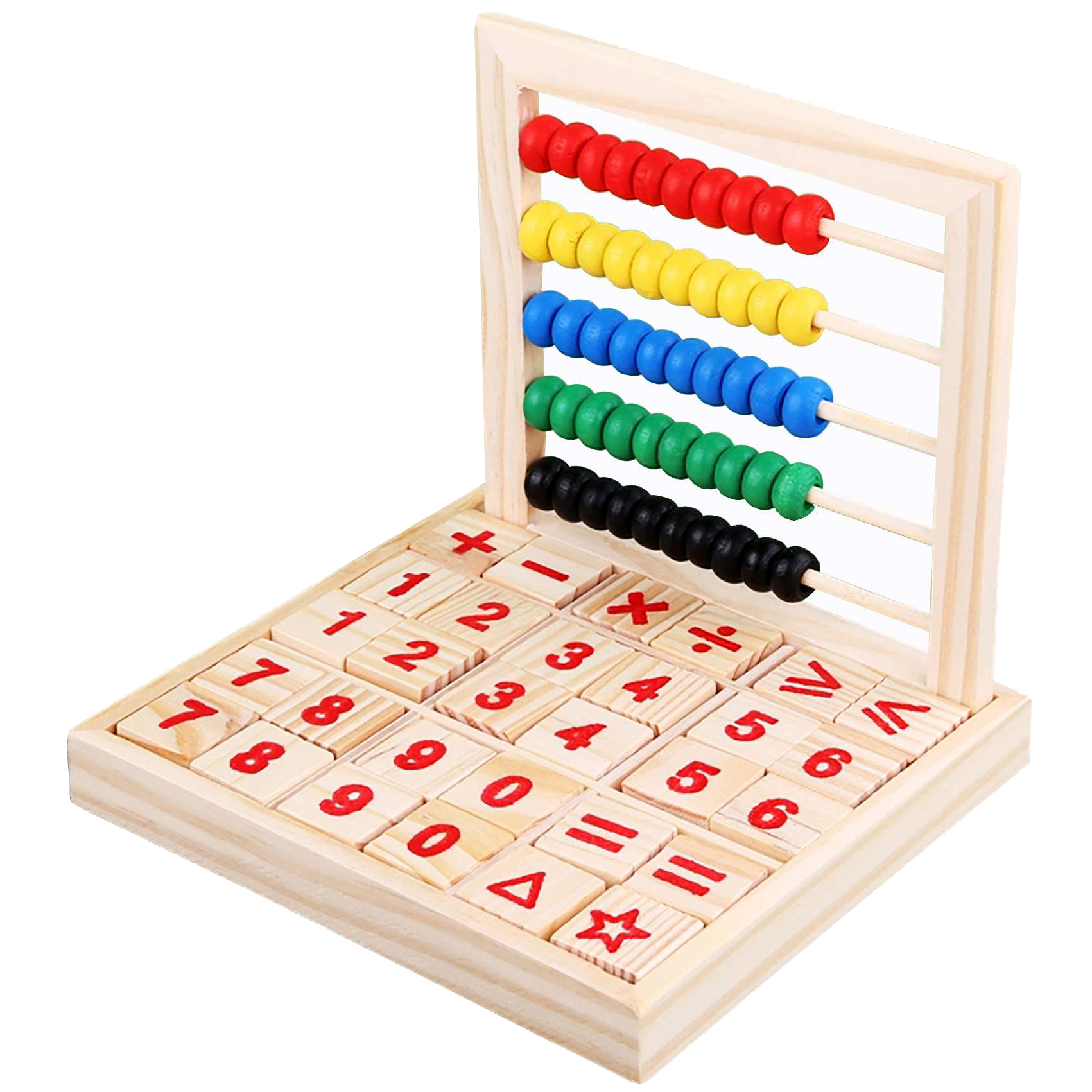 Baby Early Learning Montessori Educational Wooden Toys Learn Math Counting Toy Wooden Abacus Math Learning Game