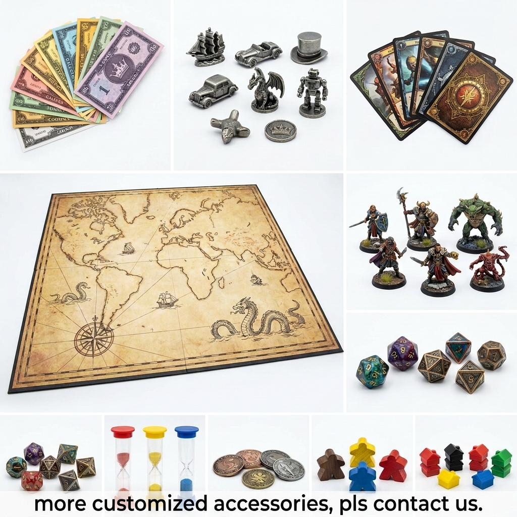 Custom Board Game Manufacturer Durable Paper Printed Custom Educational Board Games Set For Kids