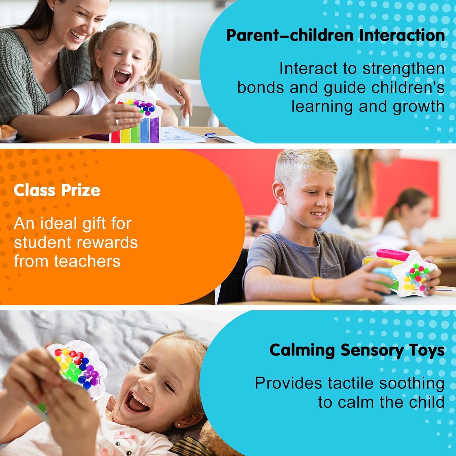 2 PCS Montessori Sensory Toys Decorative Stickers Fine Motor Skills Game TPE/TPR Material Quiet Travel Essential Educational