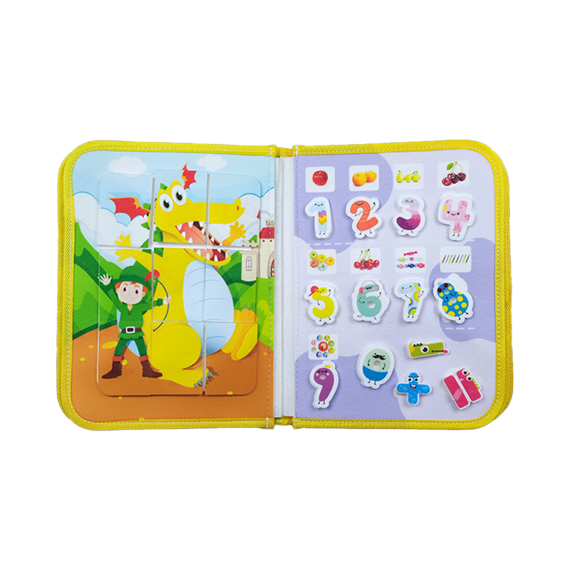 Toddlers Early Education Basic Skills Learning Baby Montessori Sensory Felt Busy Board Soft Book Toy Customized Color 21x28cm