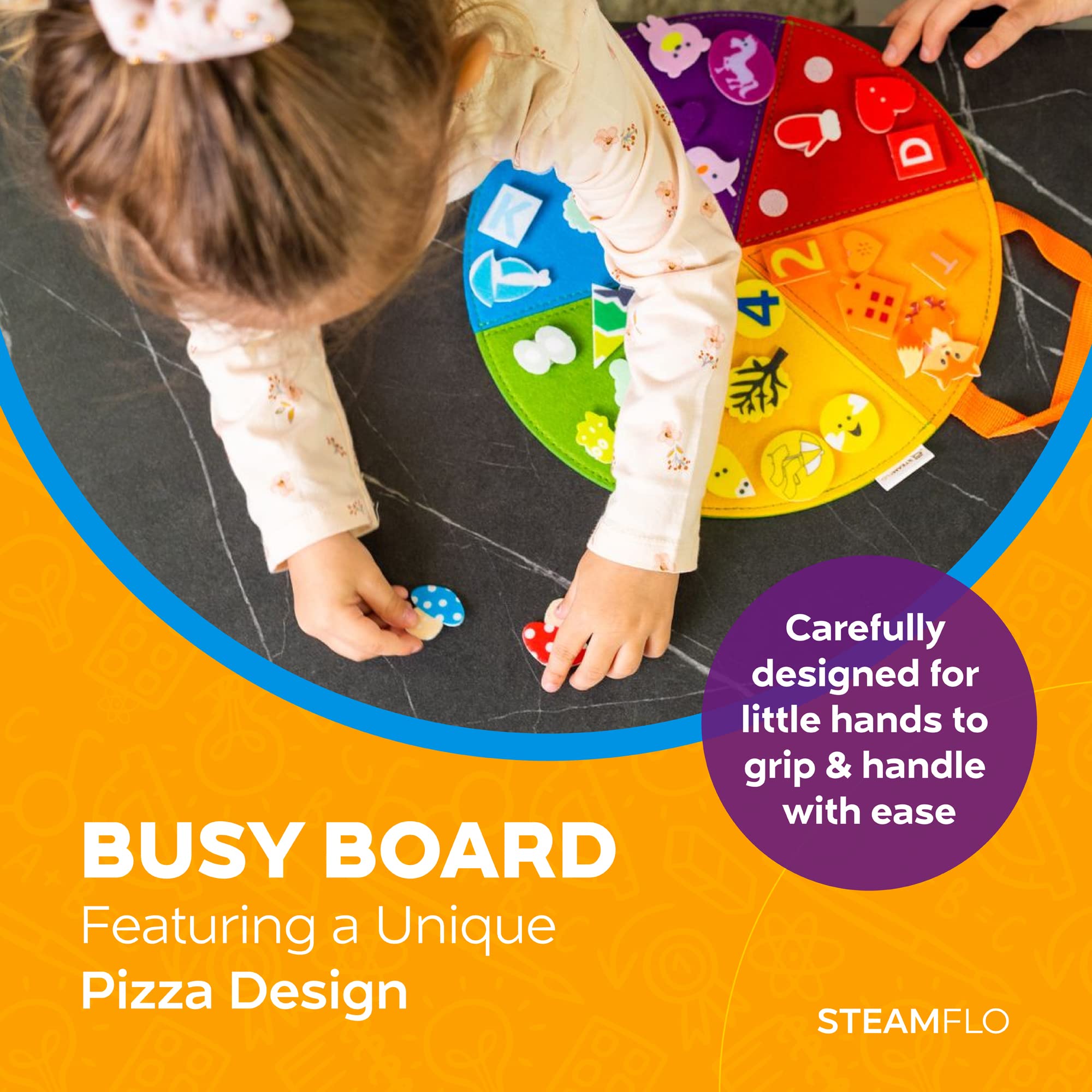 Montessori Sensory Busy Board for Toddlers Educational Toy Develop Hand-Eye Coordination Teaching Colors Sorting Grouping Toys