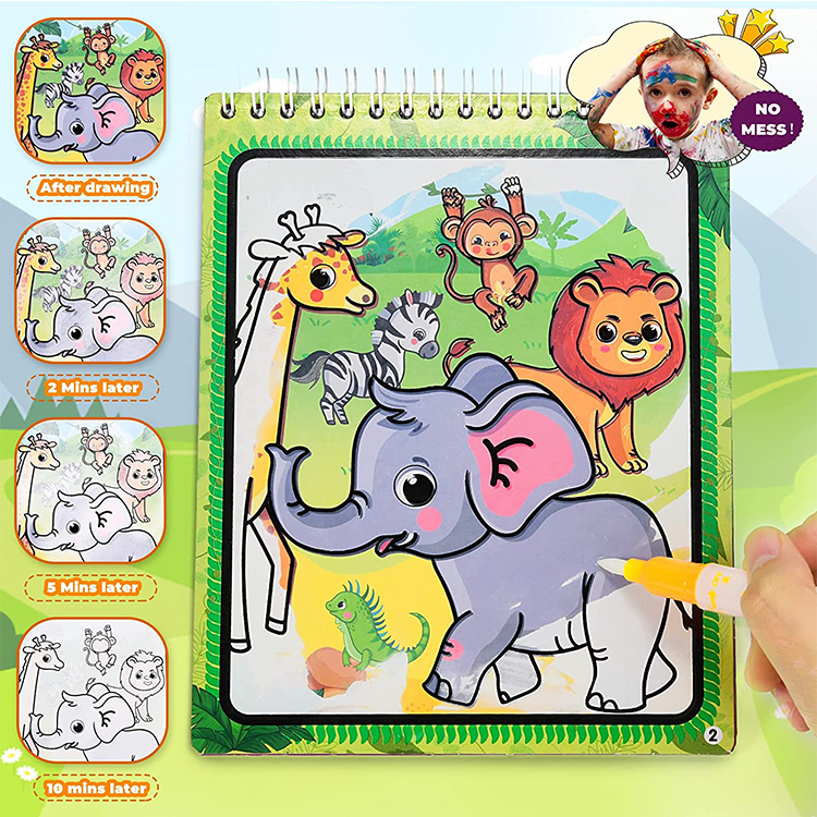 Hot Sale Reusable Magic Water Drawing Coloring Book Kids Sensory Early Education for Children Birthday Gift Montessori Toys