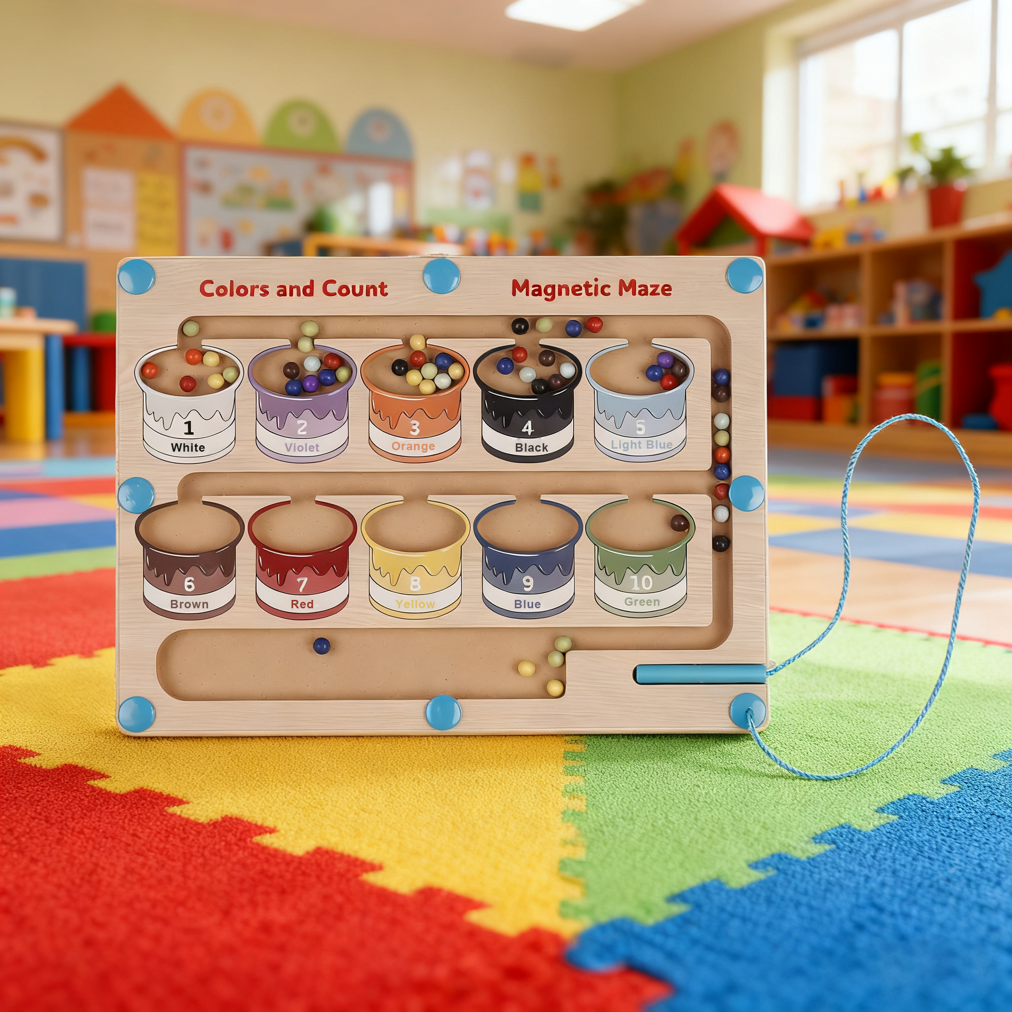 New Trending Wooden Baby Intellectual Development Toys Early Learning Educational Montessori Toys for 1 to 2-year-old Boys Girls