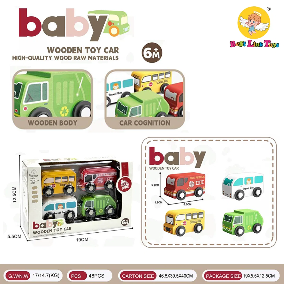 Wooden Toy Cars Mini Friction Vehicle Set Montessori Educational Inertia Model Car 4PCS 6PCS Toddlers Gift Wooden for Baby Instrument Kids Piano Vinyl Balls