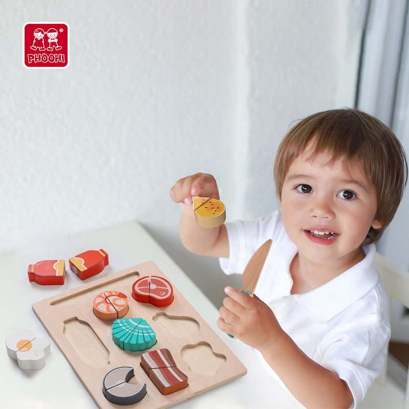 Wood Kids Kitchen Toy Pretend Preschool Kitchen Toy Set Cutting Fruit Kitchen Toy For Kids