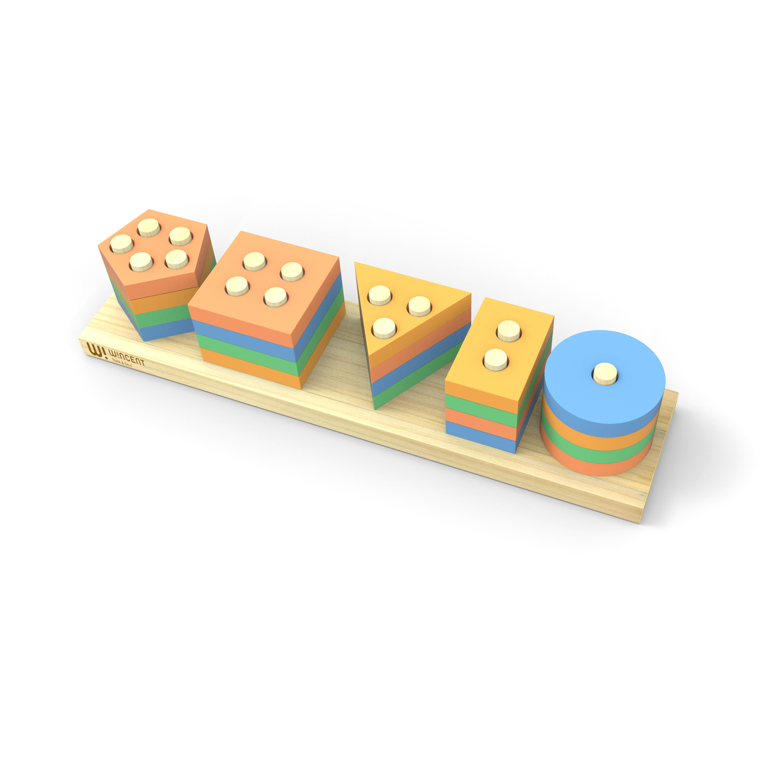 Wooden Montessori Shape Sorter Educational Geometric Stacking Blocks Toddler Learning Gift Preschool Fine Motor Skills