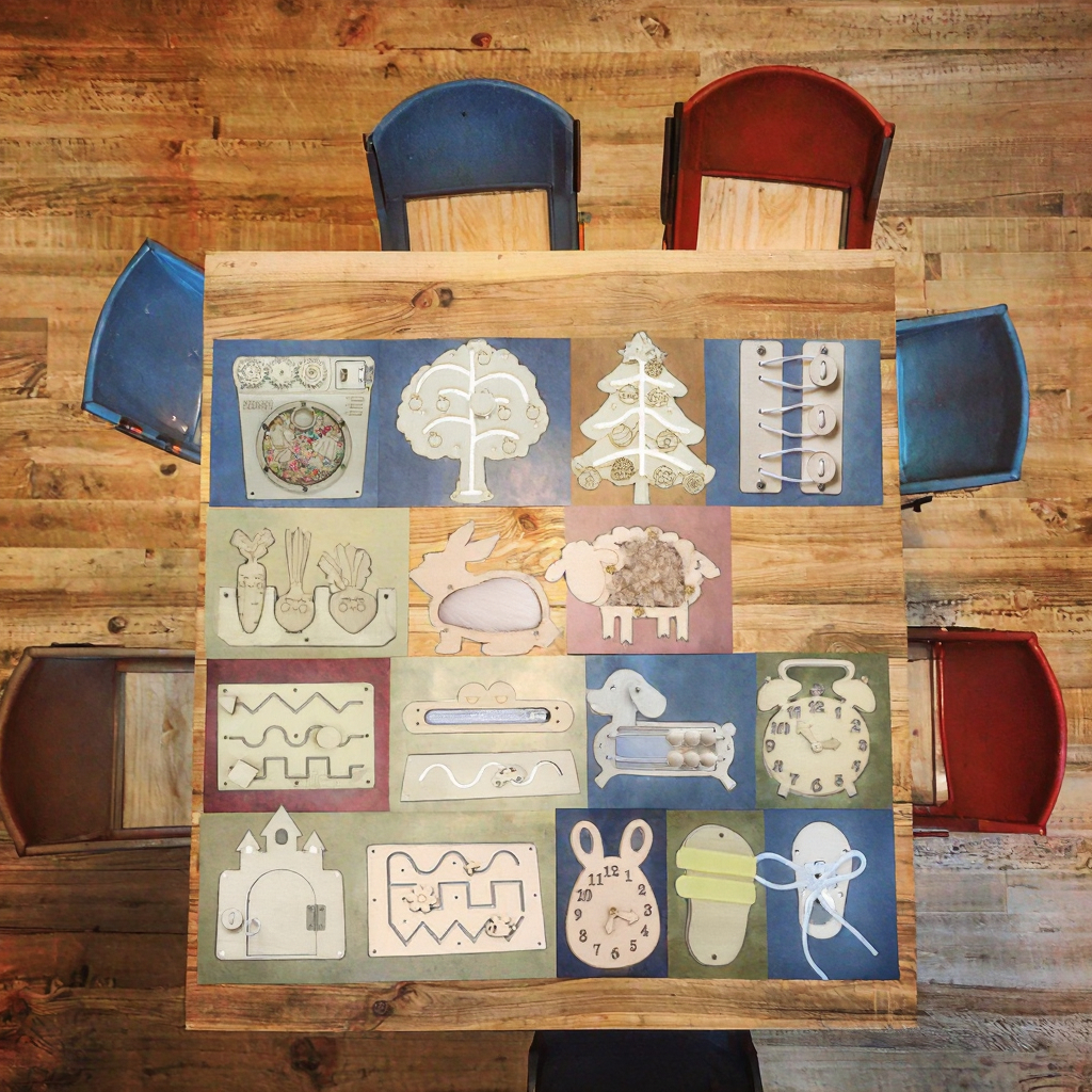 Wooden Montessori Busy Board 2