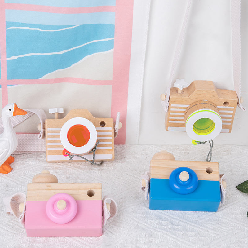 Baby Decoration Infant Montessori Toddler Cute Educational Wooden Camera Toy