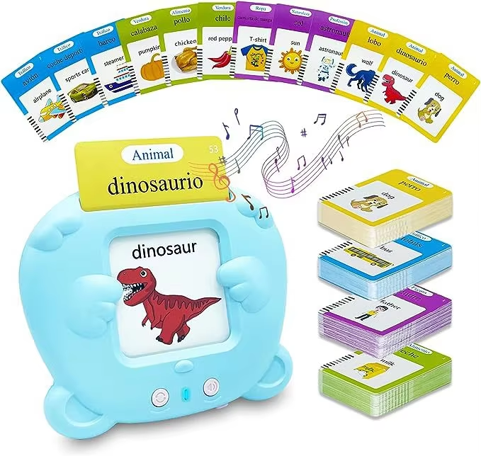 Montessori Cognitive Cards Talking Flash Cards for Toddlers Early Educational Audio Book Language Learning Kids Flashcards Audio