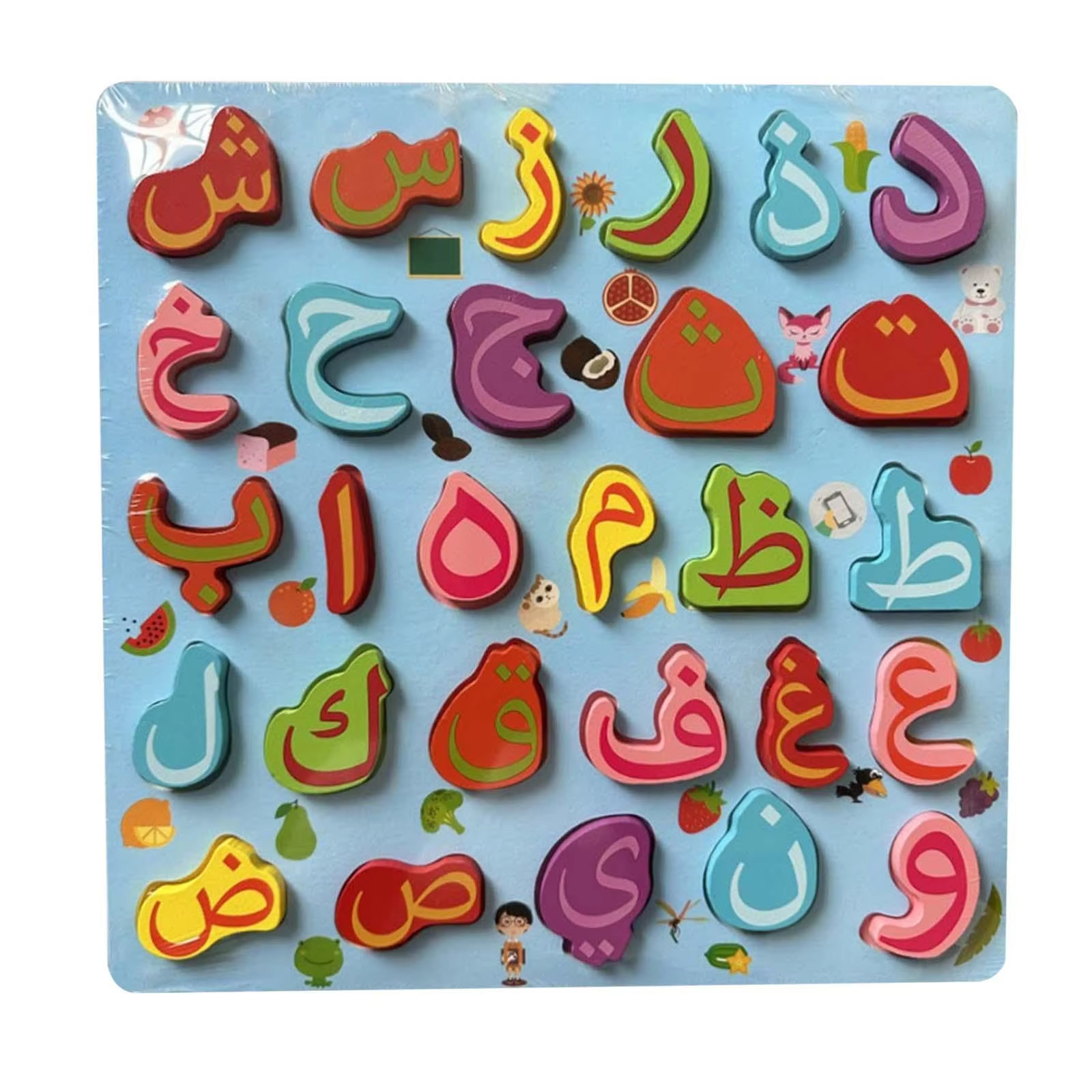 Montessori Wooden Alphanumeric Puzzle Letter Board Educational Toy Early Vietnamese Russian Cambodian Arabic Language Education