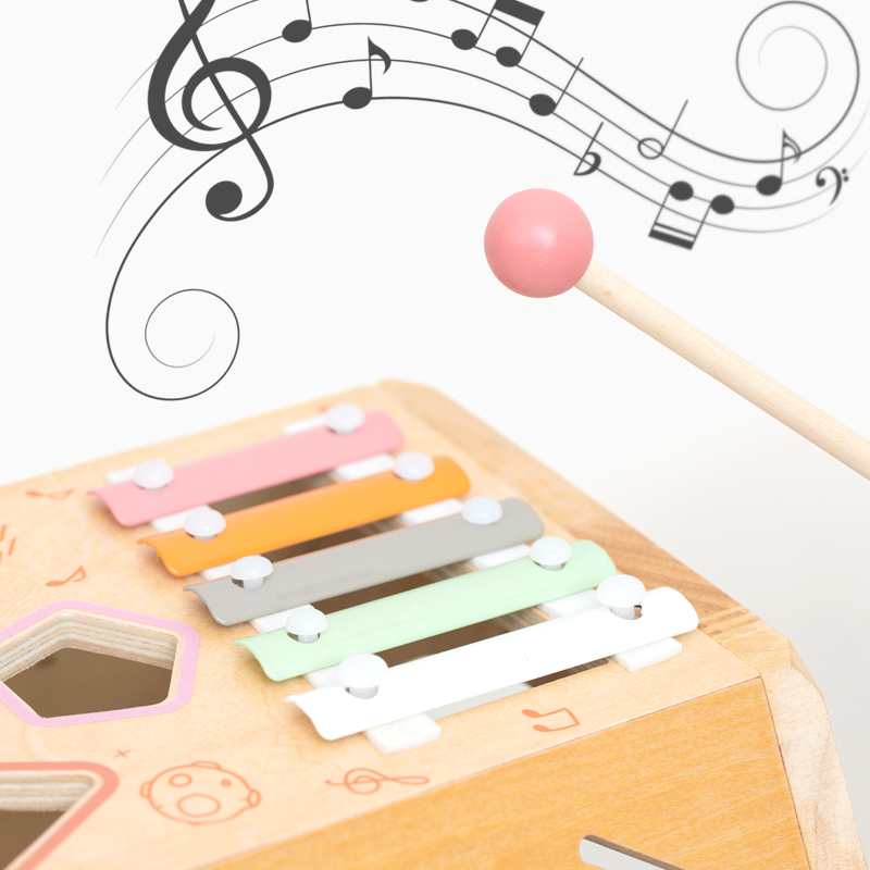 Kindergarten Developmental Montessori Toys Toddlers First Birthday Gift Wooden Activity Cube