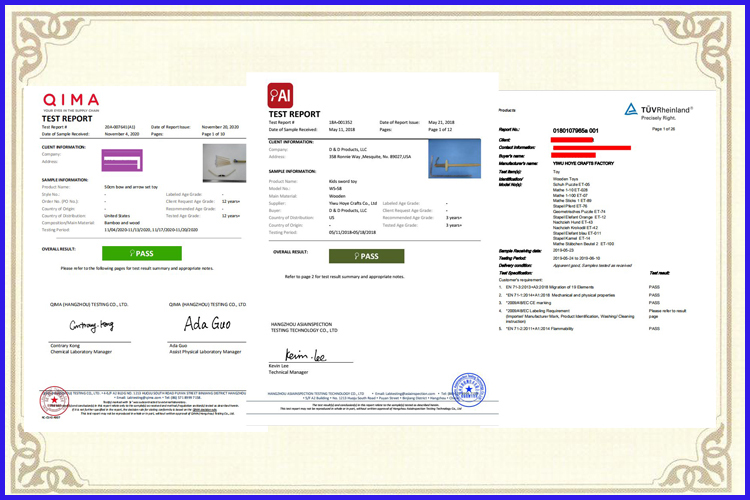 Certificates