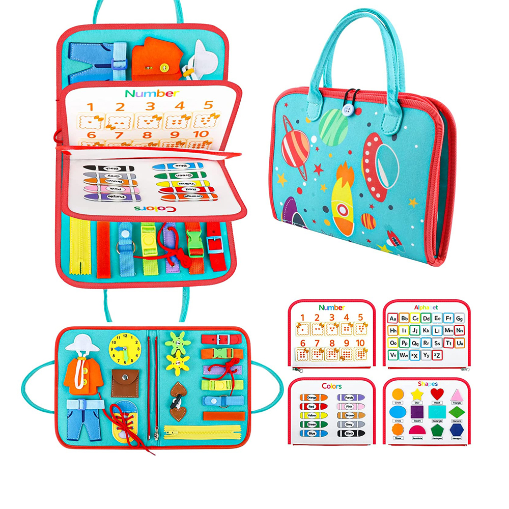 OEM Customized Felt Sensory Busy Board Montessori Educational Toy for Toddlers 100pcs