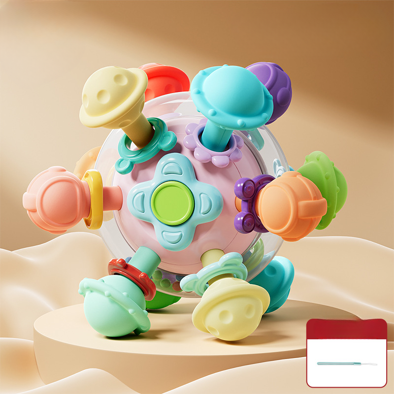 Educational Baby Sensory Teething Toys for Toddler Montessori Teethers Toys Infant Newborn Baby Rattle Chew Toys