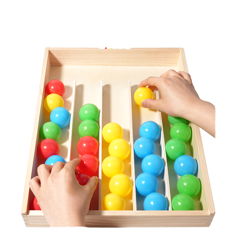 Educational Fine Motor Skills Tools for Kids Classic Color Sorting Ball Matching Trays Montessori Learning Toys
