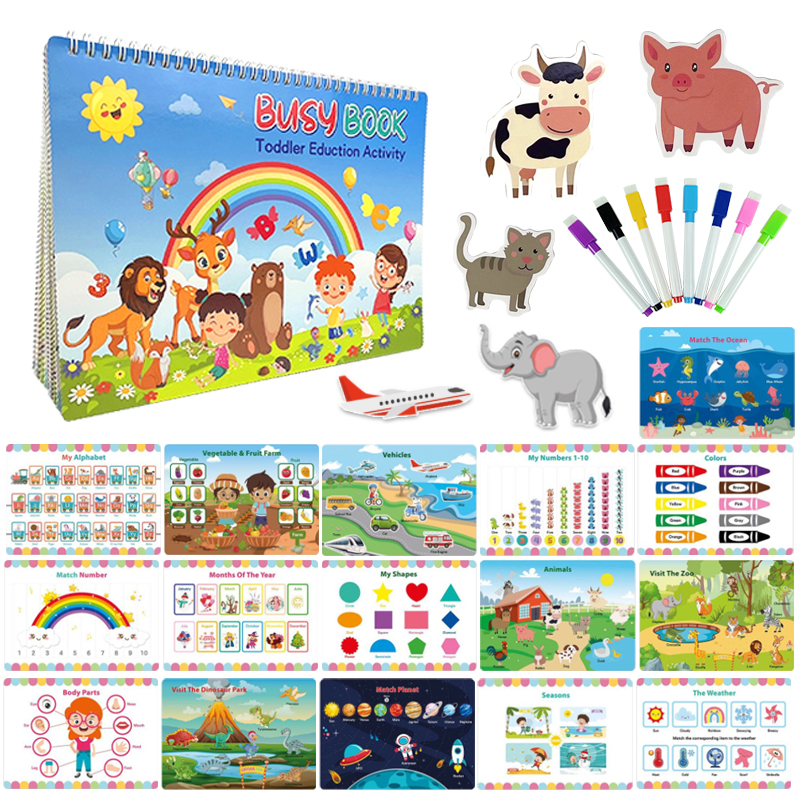 Montessori Busy Book Sensory Toys Custom Designed Wholesale Price Educational Toys for Unisex Toddlers Popular Products