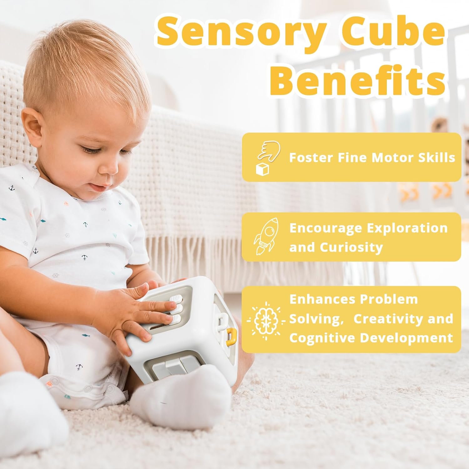 Montessori Busy Cube Toys Learning Fine Motor Skills Travel Sensory Educational Toys for Toddlers