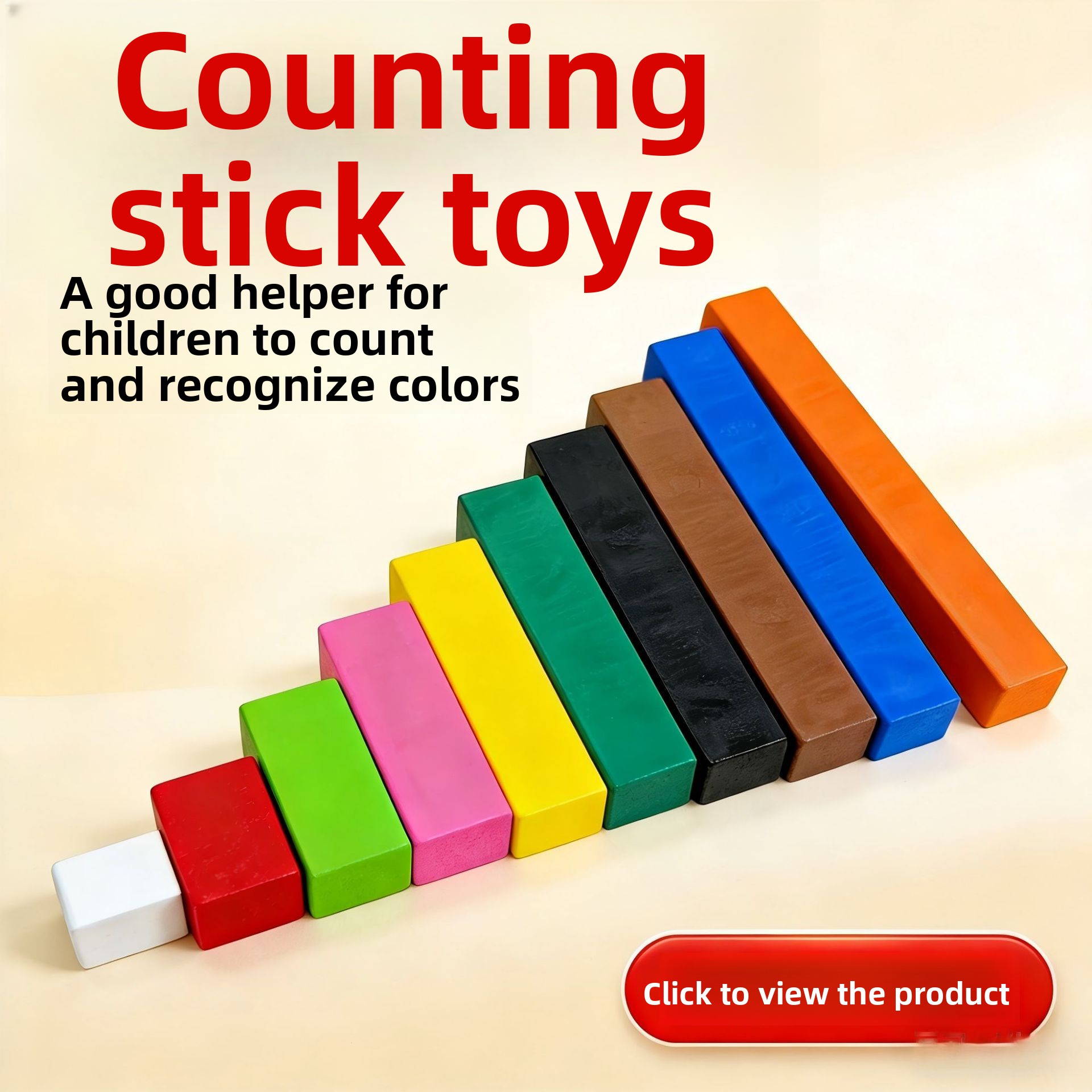 254Pcs Fraction Sticks Montessori Math Toys Set Kids Early Learning Educational Counting Toys with Weights Number Sticks