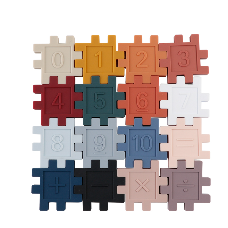 Educational Toys Puzzle Digital Silicone Building Blocks Assembled Children's Toys 0-3 Matching Montessori Early Childhood