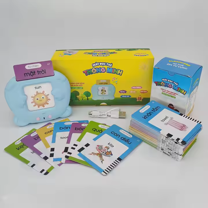 Montessori Cognitive Cards Talking Flash Cards for Toddlers Early Educational Audio Book Language Learning Kids Flashcards Audio