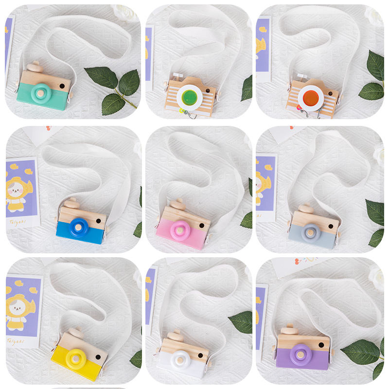 Baby Decoration Infant Montessori Toddler Cute Educational Wooden Camera Toy