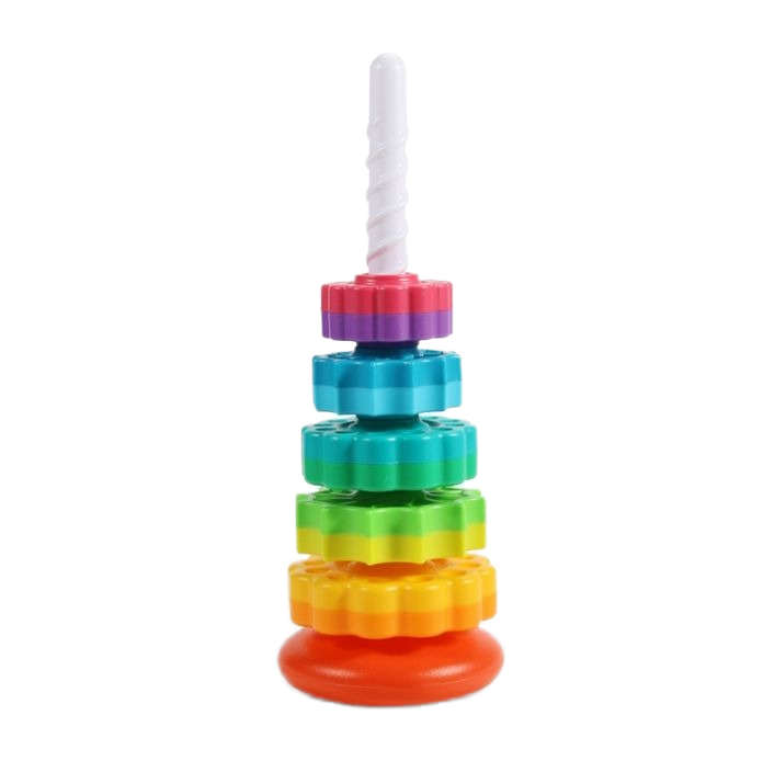 Montessori Educational Sensory Toys Kids Kids Stacking Rainbow Gears Toddler Motor Skills Development Plastic Stack Toys Perfect