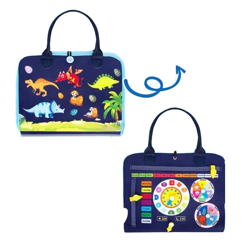 Montessori Toy Busy Board Felt Buckle Training Game Early Educational Sensory Learning Felt Busy Board for Kids
