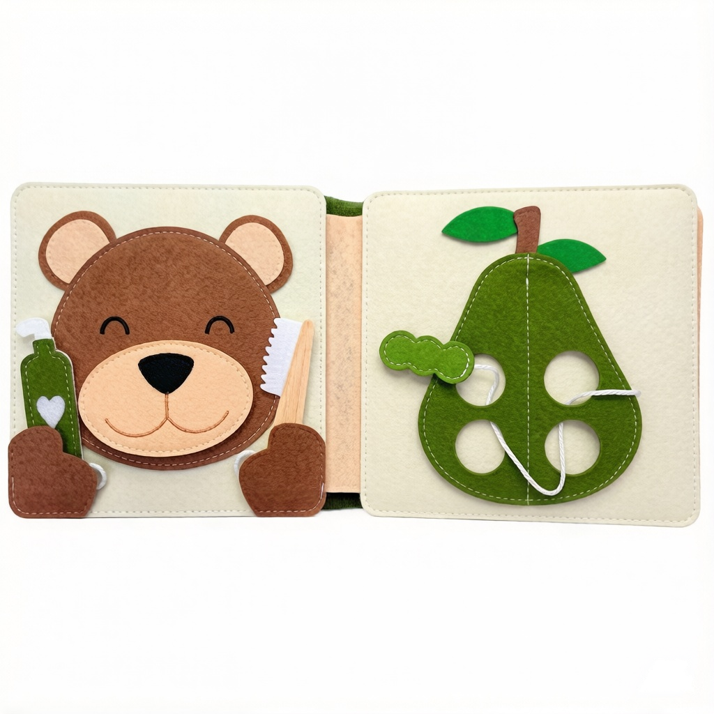Montessori Educational Toys Kids Busy Book Toddler Quiet Book Preschool Learning Activity Book