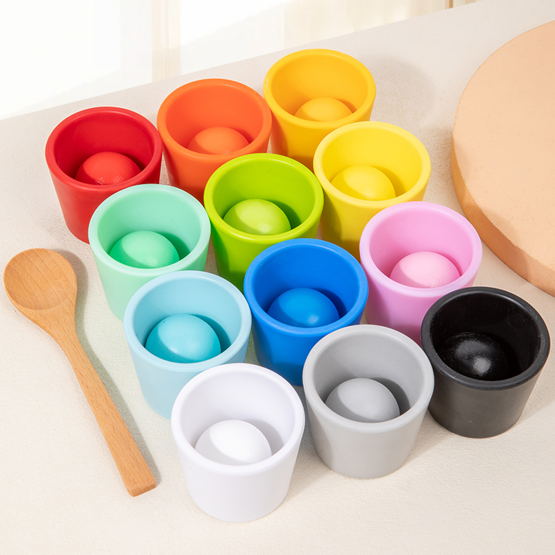 Wooden Montessori Sorting Game Early Color Matching Calculation Educational Toys 3-6 Years Unisex Halloween Christmas