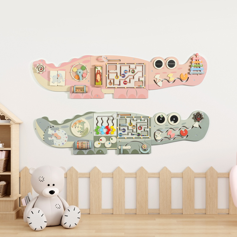 Montessori Sensory Busy Board Toy for Kids Educational Wall Toys Kindergarten Wooden Toy