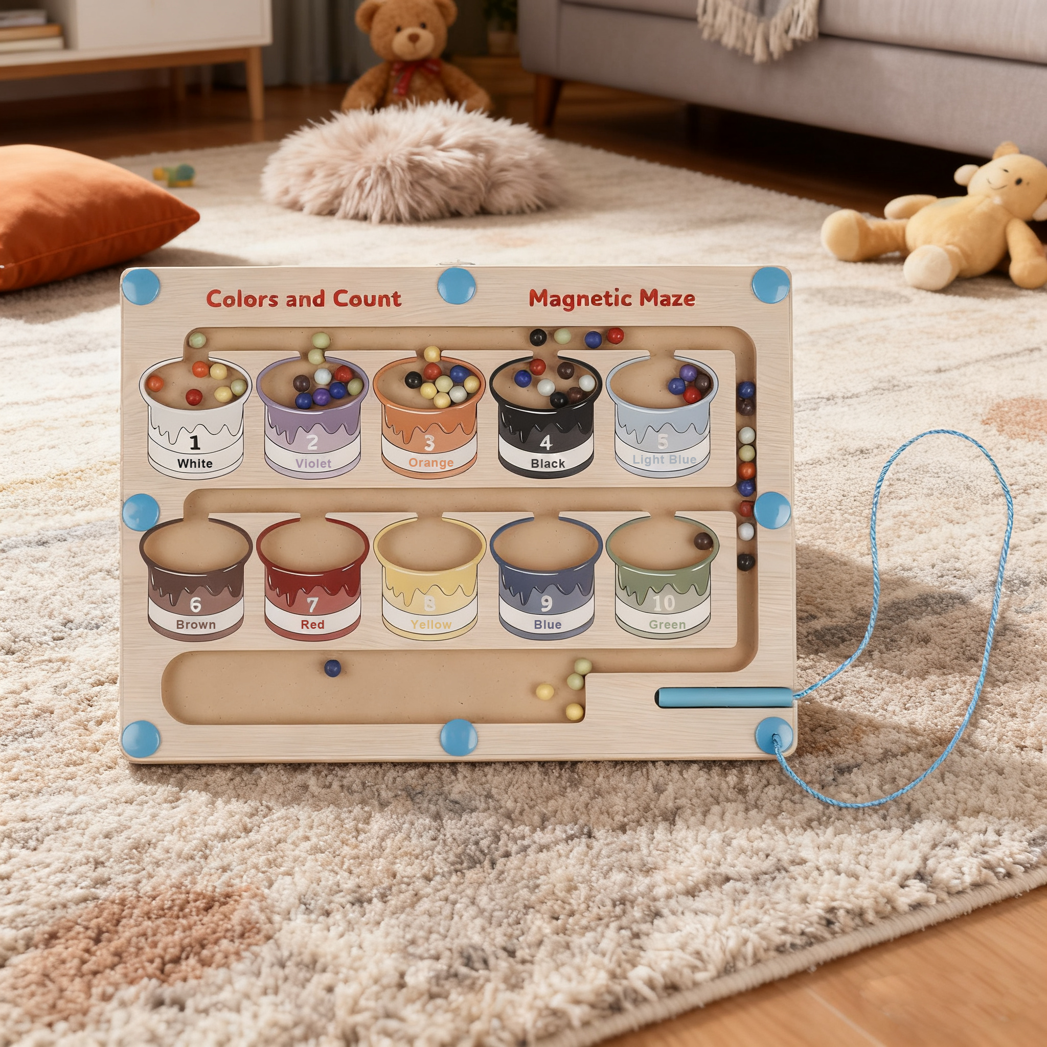 New Trending Wooden Baby Intellectual Development Toys Early Learning Educational Montessori Toys for 1 to 2-year-old Boys Girls
