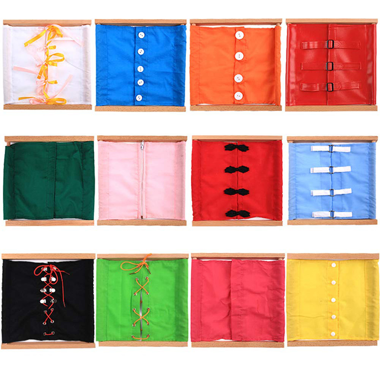 Montesssori Material Practical Life Wooden Lacing Dressing Frame