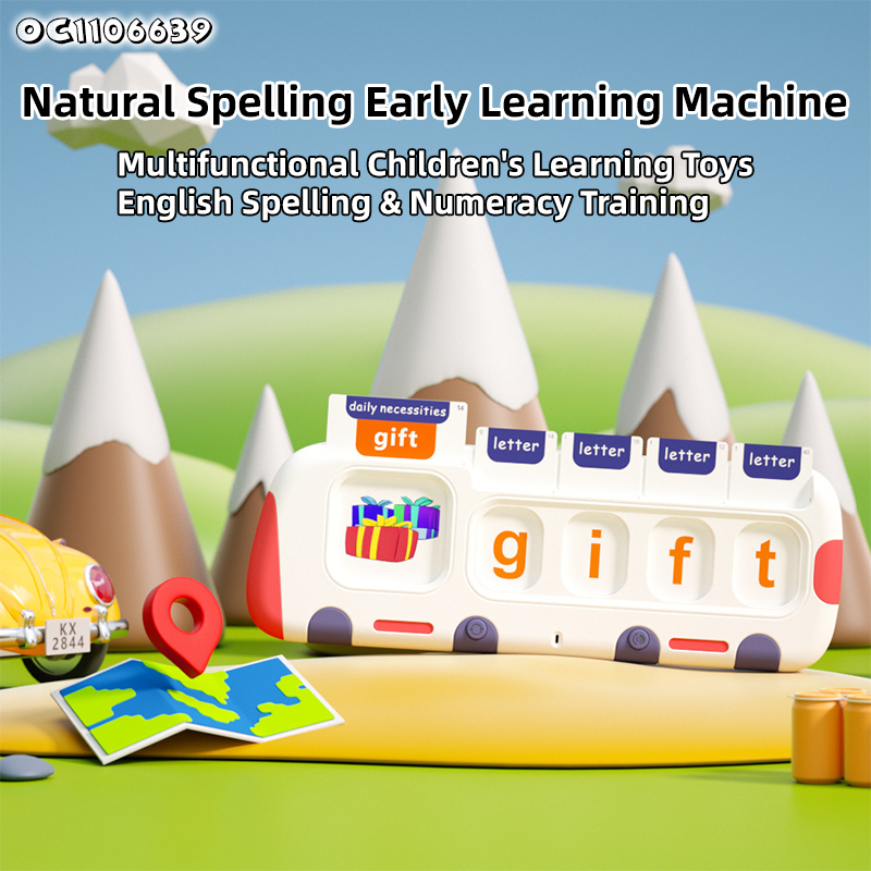 Word Card Machine Children Educational Montessori Language Learning Toys