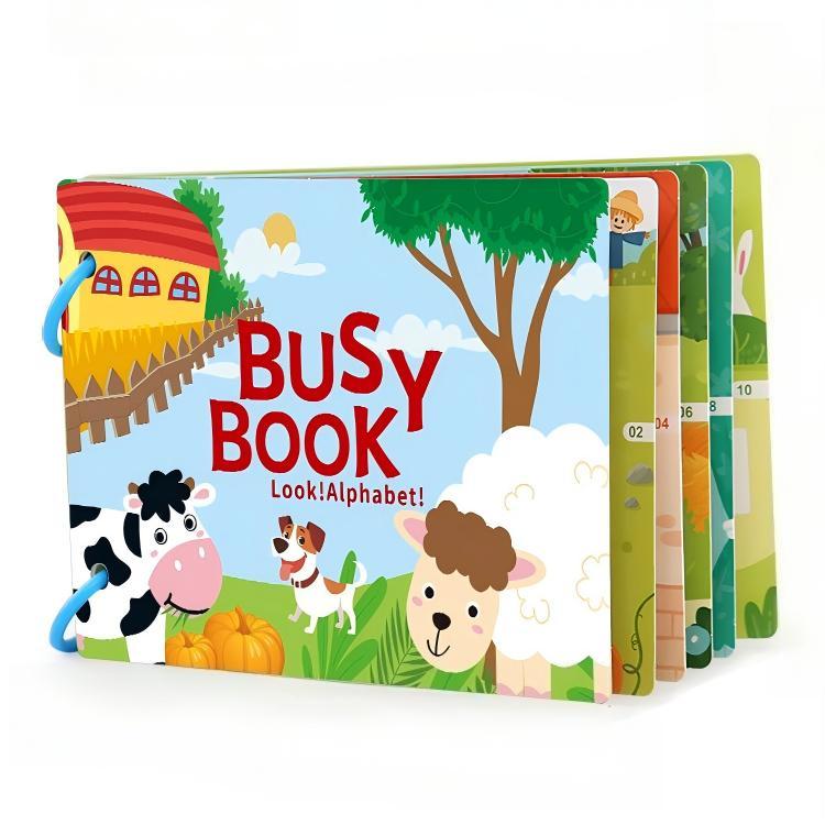 Montessori Baby Enlightenment Educational Activity Busy Book Sticker Book Toy Children's Quiet Small Sticky Book for Preschool
